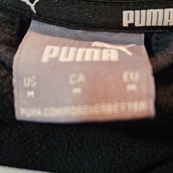 Puma Black Full-Zip Track Jacket Size Medium - Picture 5 of 5